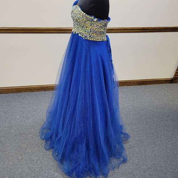 BLUSH PROM BLUE BALLGOWN DRESS - Picture 5 of 12